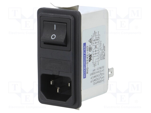 Connector: AC supply; socket; male; 2A; 250VAC; IEC 60320; -25÷85°C