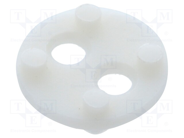 Spacer sleeve; LED; Øout: 6.4mm; ØLED: 3mm,5mm; L: 1.8mm; white