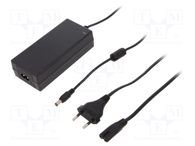 Power supply: switched-mode; 12VDC; 5A; Out: 5,5/2,1; 60W; 1.11m