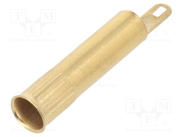 Socket; 4mm banana; 25A; 30VAC; 60VDC; gold-plated; non-insulated