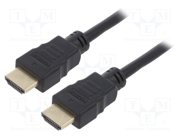 Cable; HDCP 2.2,HDMI 2.0; HDMI plug,both sides; 1.5m; black