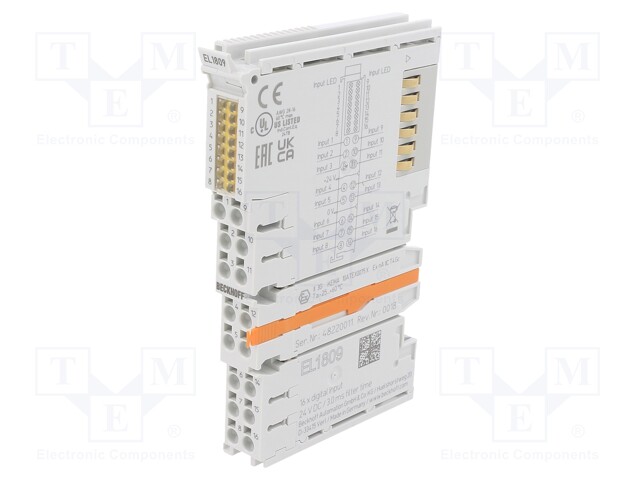 Industrial module: digital input; 24VDC; -25÷60°C; IP20; IN: 16