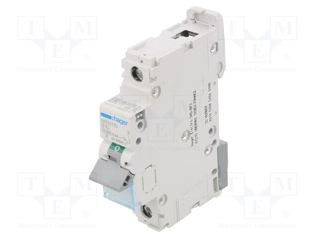 Circuit breaker; 230/400VAC; Inom: 10A; Poles: 1; DIN; Charact: B