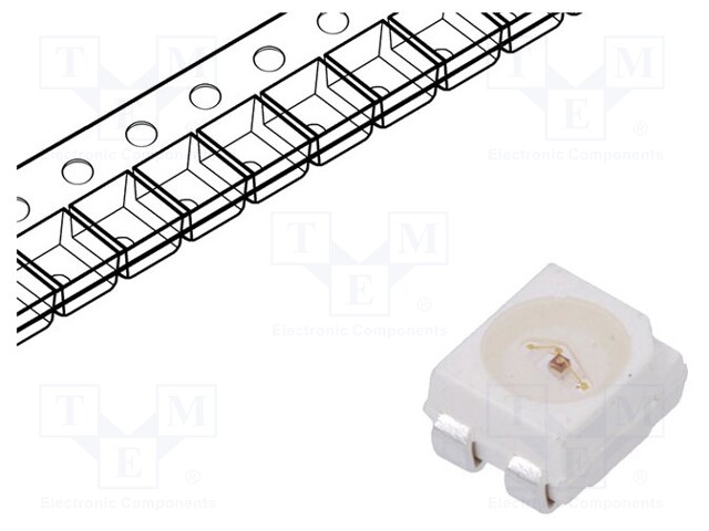 LED; SMD; 3528,PLCC4; red; 715mcd; 3.5x2.8x1.9mm; 120°; 2.8÷3.4V