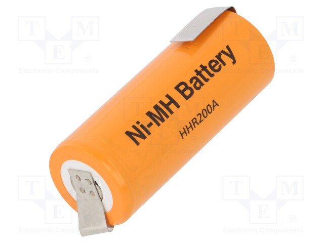 Re-battery: Ni-MH; 4/5A,4/5R23; 1.2V; 2000mAh; Ø17x43mm