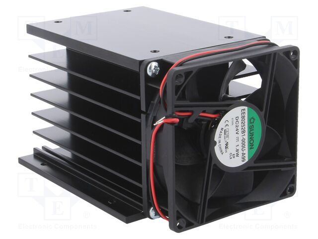 Heatsink: extruded; black; L: 135mm; W: 100mm; H: 80mm; aluminium