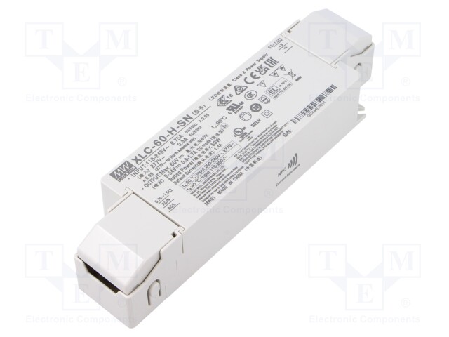 Power supply: switching; LED; 60W; XLC-60; -25÷90°C; OUT: 1