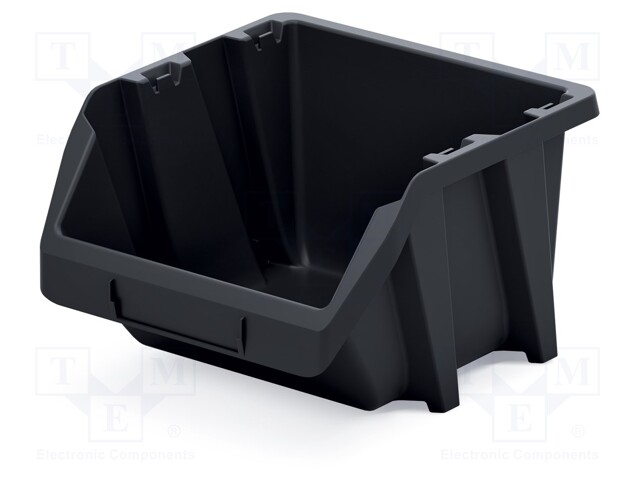 Container: cuvette; black; 198x272x133mm; KBIS22; BINEER; short