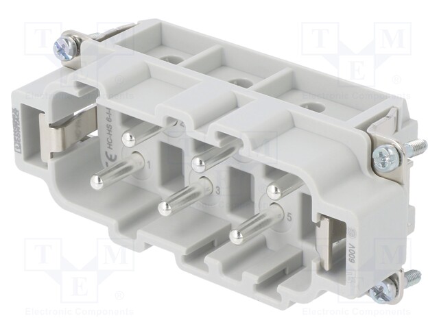 Connector: rectangular; male; Pitch: 77,5x27mm; 400V; 41A; PIN: 6