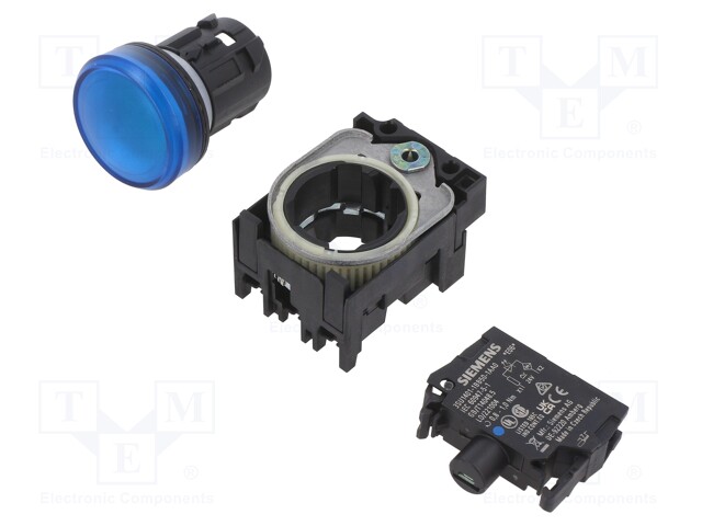 Control lamp; 22mm; -25÷70°C; Illumin: LED; Ø22mm; IP67; 24VAC; blue