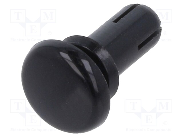 Rivet; polyamide; Rivet diam: 4mm; L.rivet: 7.9mm; Colour: black