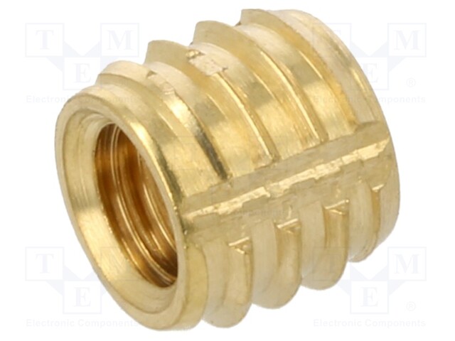 Threaded insert; brass; M5; BN: 37915; L: 6.4mm; TRISERT®