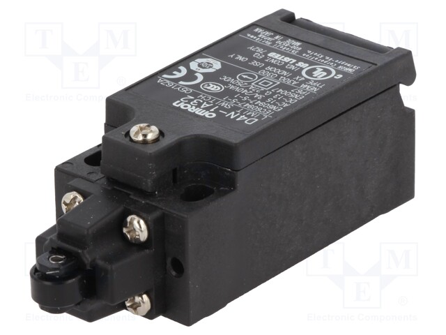 Limit switch; plastic roller Ø9,5mm; NO + NC; 10A; max.240VAC