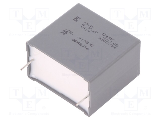 Capacitor: polypropylene; 4.7uF; ESR: 4.2mΩ; C4AF; THT; ±10%; 38V/μs