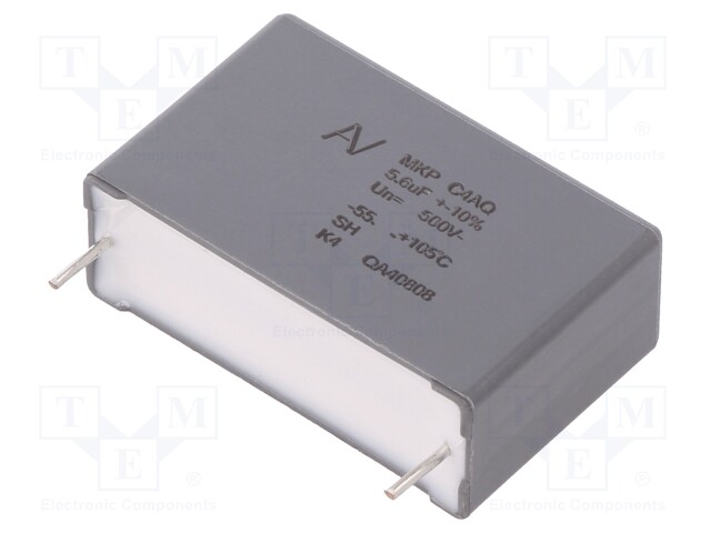 Capacitor: polypropylene; DC-Link; 5.6uF; ESR: 13.1mΩ; C4AQ; THT