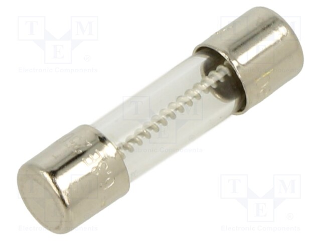 Fuse: fuse; time-lag; 6.3A; 250VAC; cylindrical,glass; 5x20mm; 5ET