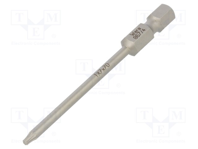 Screwdriver bit; Torx®; TX07; Overall len: 70mm