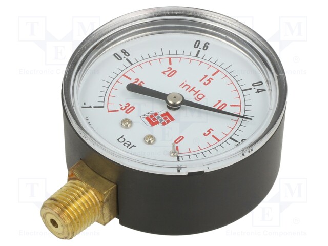 Manometer; non-aggressive liquids,inert gases; 63mm; Class: 2,5