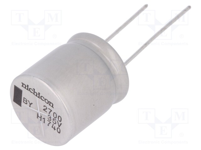 Capacitor: electrolytic; 2700uF; 35VDC; ESR: 25mΩ; UBY; THT; ±20%