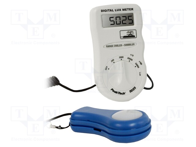 Light meter; LCD 3,5 digit (1999); 200/2000/20000/50000lx; 5%