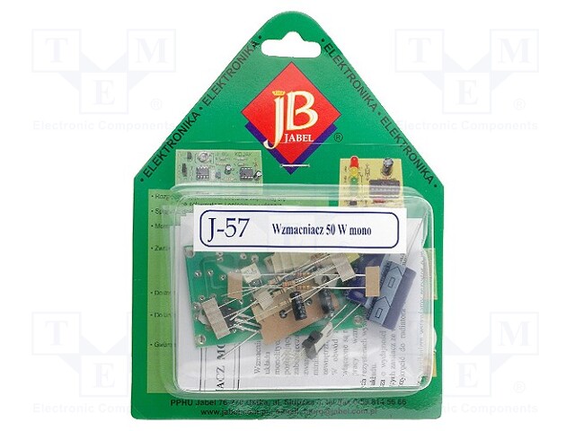 Circuit; Mono amplifier; 40VDC; 50W; IC: TDA2030; Channels: 1