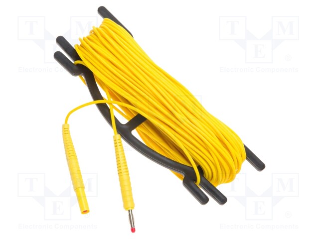 Test lead; 4mm banana plug-4mm banana plug; Len: 30m; yellow