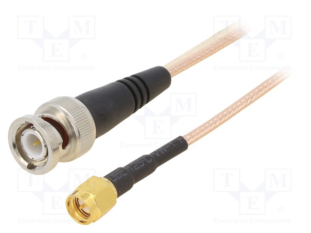 Cable; 50Ω; 0.91m; BNC plug,SMA plug; shielded; -65÷150°C