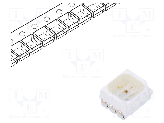 LED; SMD; 3528,PLCC6; RGB; 3.5x2.8x1.8mm; 120°; 20mA