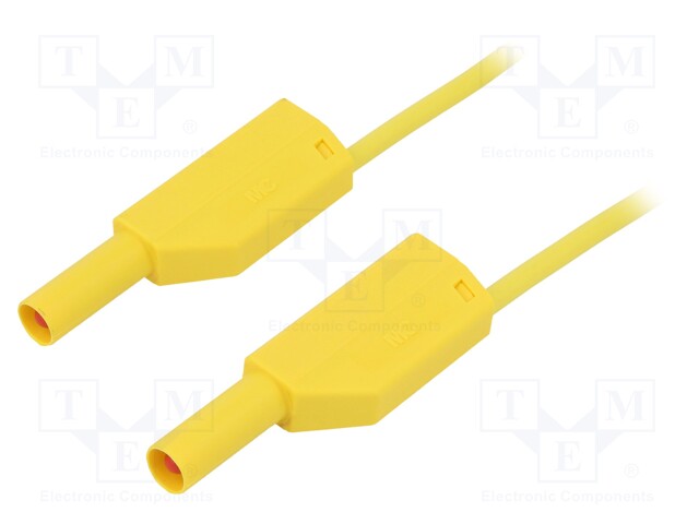 Test lead; PVC; 1m; yellow; 19A; 1kV; Cond.cross sec: 1mm2