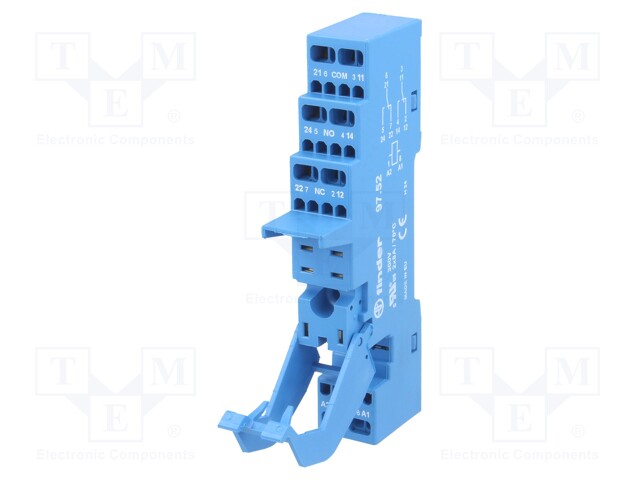 Socket; PIN: 8; 8A; 250VAC; Mounting: DIN; Leads: spring clamps