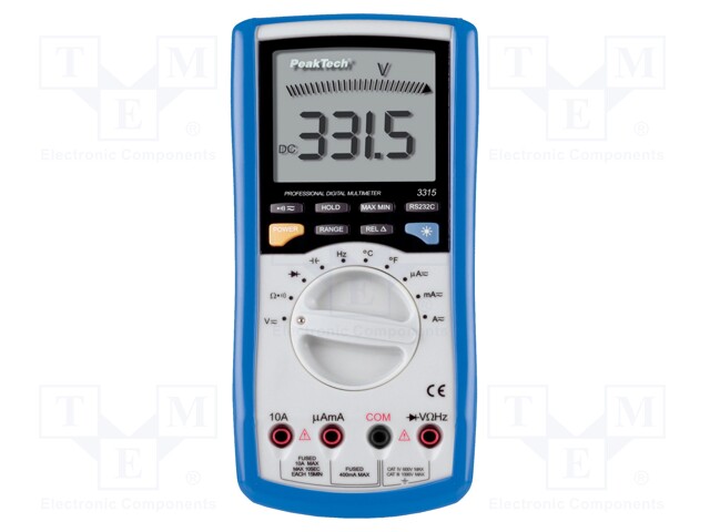 Digital multimeter; VDC: 400m/4/40/400/1000V; -40÷1000°C