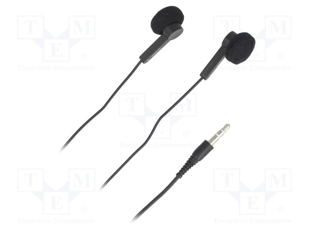 Headphones; black; Jack 3,5mm; earphones; 0.02÷22kHz; 32Ω; 105dB