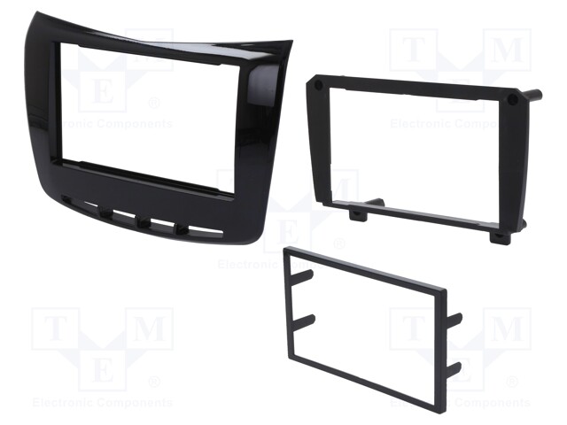 Radio mounting frame; Lancia; 2 DIN; black gloss