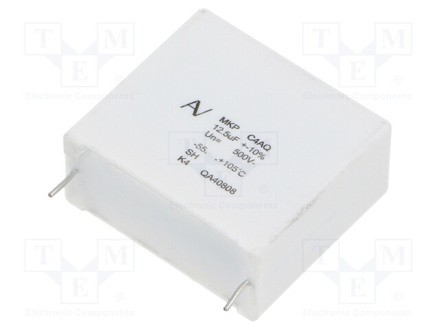 Capacitor: polypropylene; DC-Link; 12.5uF; ESR: 6.8mΩ; C4AQ; THT