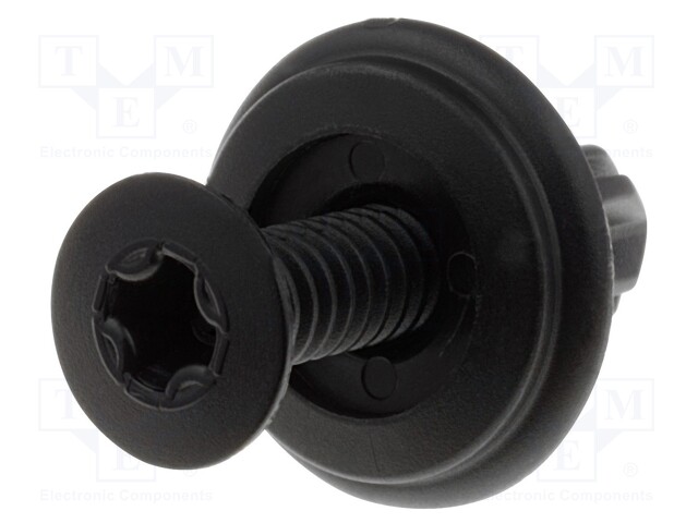 Rivet; polyamide; Panel cutout diam: 6mm; Colour: black; UL94V-2