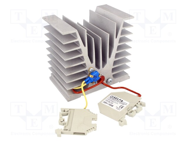 Radiator heater; 100W; 85°C; 230V; DIN EN50022 35mm; 62x95x100mm