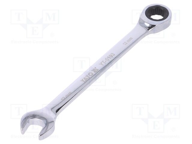 Key; combination spanner,with ratchet; 12mm