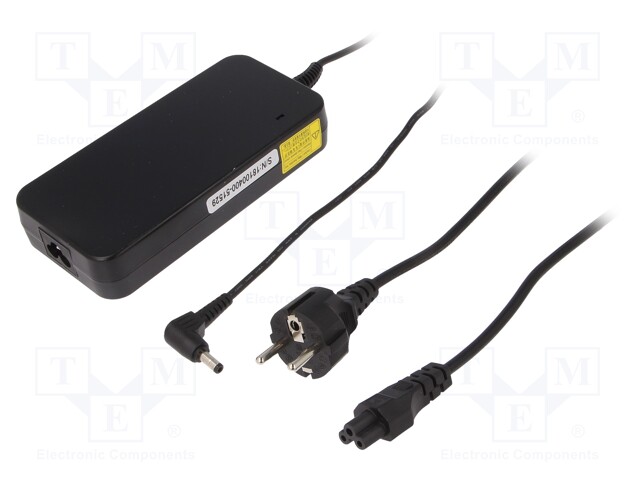 Power supply: switched-mode; 19VDC; 6.32A; Out: 5,5/2,5; 120W