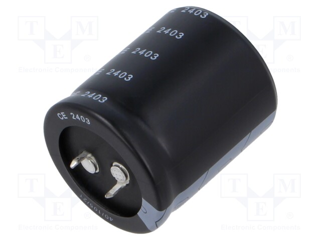 Capacitor: electrolytic; SNAP-IN; 10000uF; 50VDC; Ø35x40mm; ±20%