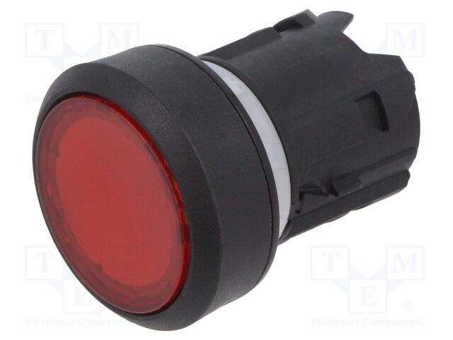 Switch: push-button; Stabl.pos: 1; 22mm; red; IP66,IP67,IP69K