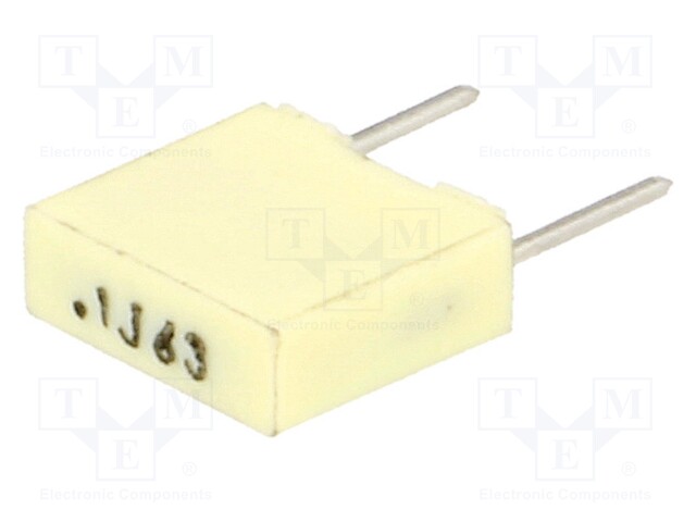 Capacitor: polyester; 100nF; 40VAC; 63VDC; Pitch: 5mm; ±5%