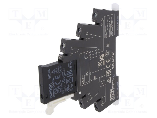 Relay: interface; SPST-NO; Ucoil: 24VAC,24VDC; 3A; MOSFET; 3A/24VDC