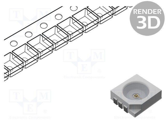 LED; SMD; RGB; 5x5.4x1.6mm; 120°; 3.4/2.5/1.6V; 20mA; 130/114/114mW