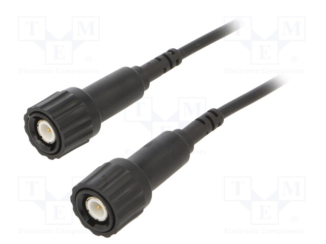 Test lead; 3A; BNC plug,both sides; Len: 2m; black; Z: 50Ω