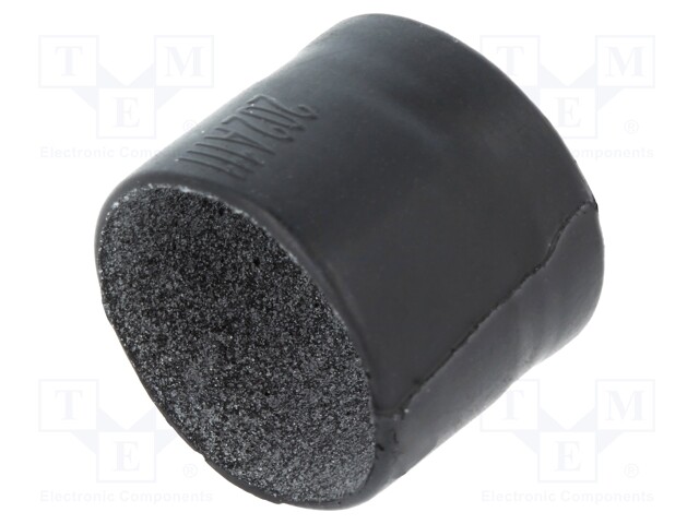 Heat shrink boot; straight,glued; L: 25.4mm; black; elastomer