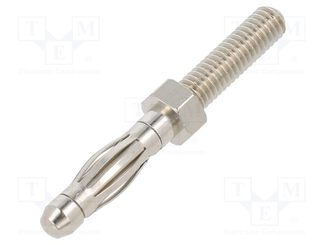 Plug; 4mm banana; 32A; 60VDC; non-insulated; 36mm; 0.8mΩ