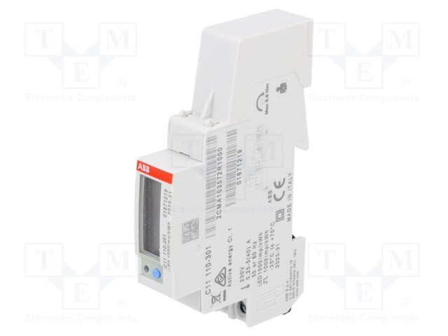 Meter; for DIN rail mounting; digital; Network: single-phase; 40A