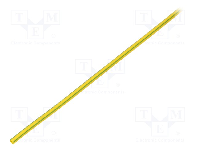 Heat shrink sleeve; glueless; 2: 1; 1.6mm; L: 1m; yellow-green