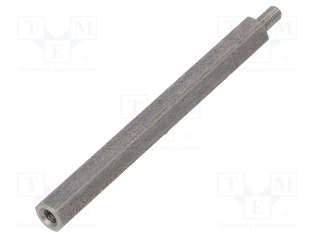 Screwed spacer sleeve; Int.thread: M3; 55mm; Ext.thread: M3