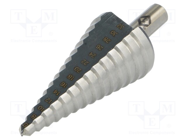 Drill bit; for thin tinware; Ø: 6÷32mm; HSS; Steps: 14